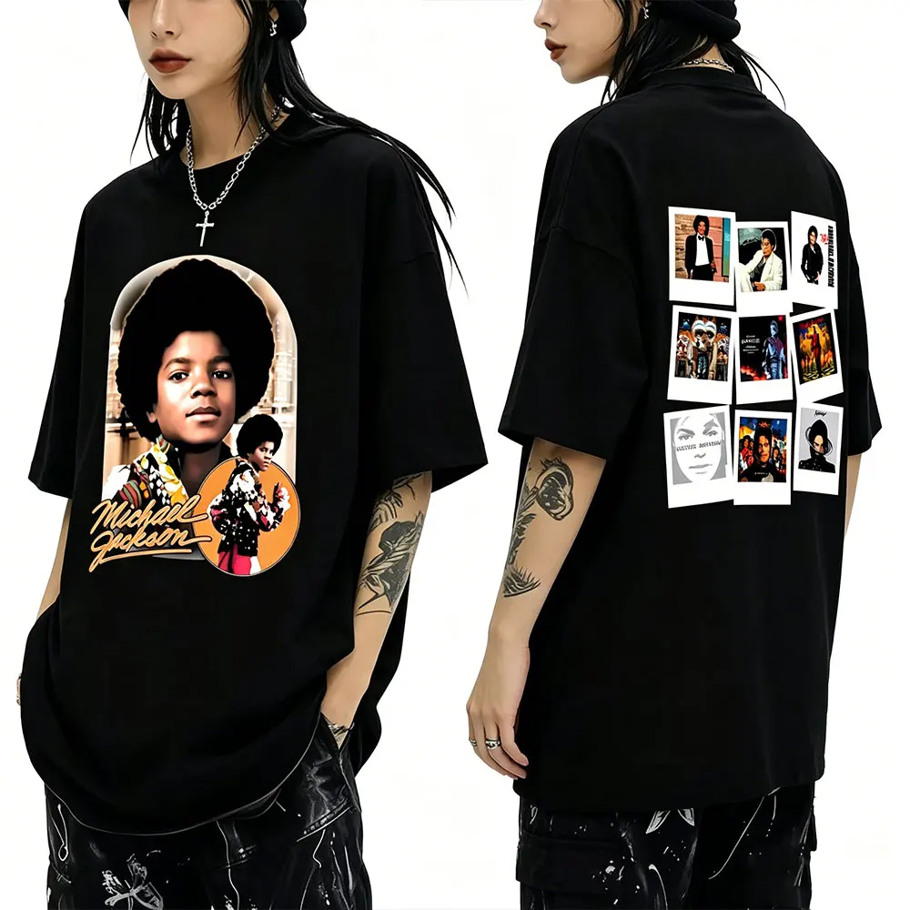 

Classic Retro Michael Jackson Album Cover T-shirt Men Women Vintage Gothic Rock Music T Shirts Men's Punk Oversized Streetwear