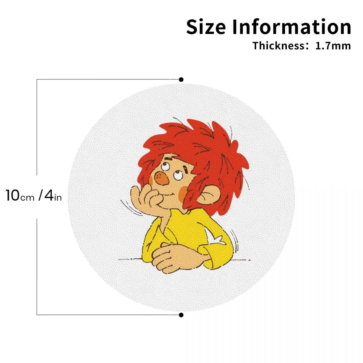 Pumuckl Charaktere 코스터 주방 플레이스매트 미끄럼 방지 단열 컵 커피 매트 장식용 홈 테이블웨어 패드 4개 세트