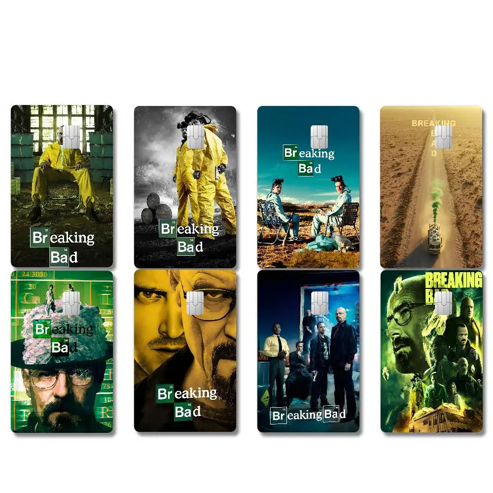 TV-Serie HD Breaking Bad 4 Stück 1 Set wasserdichte Aufkleber für VISA-Kreditkarten und U-Bahn-Zugangskarten