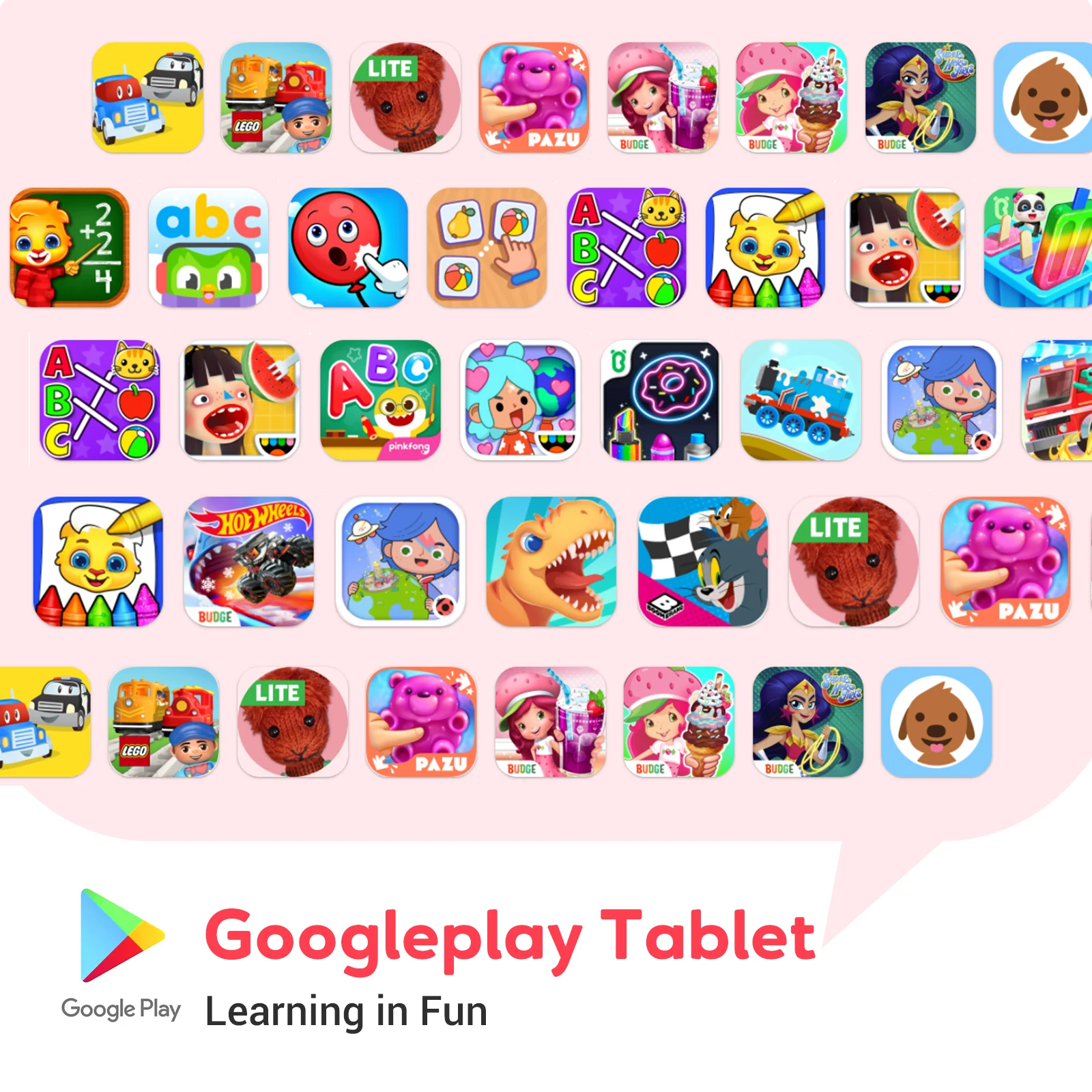 XGODY Android Kids Tablet For Study Education 32GB ROM 7 Inch IPS Screen PC Type C WiFi OTG Children Tablets With Cute Case