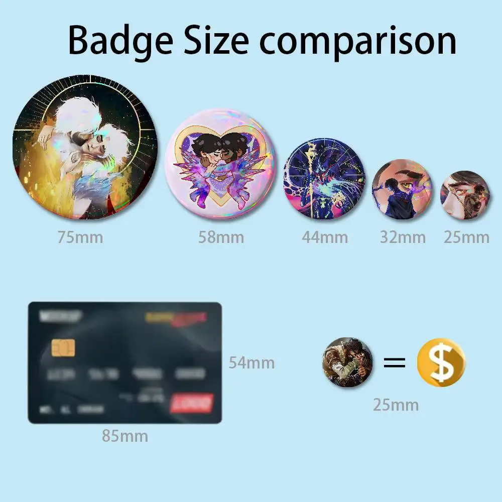 J-Jayvik Cute 32mm 58mm 75mm 44mm 25mm Anime Badges Brooches DIY Pins Decorations Birthday Gifts