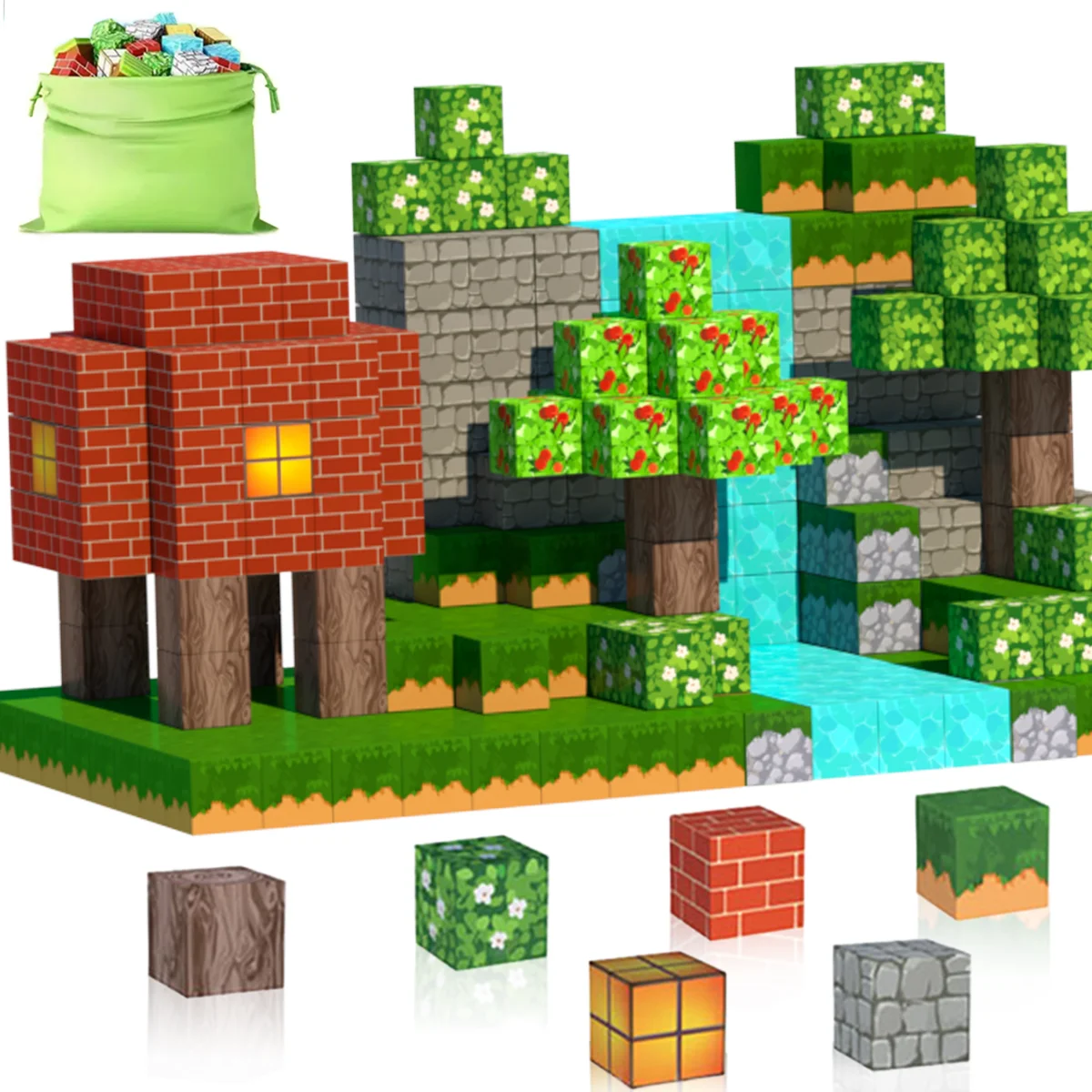 

Магнитные строительные блоки для детей, геометрические блоки с различными узорами, подходят в качестве подарков на день рождения или праздники для детей.