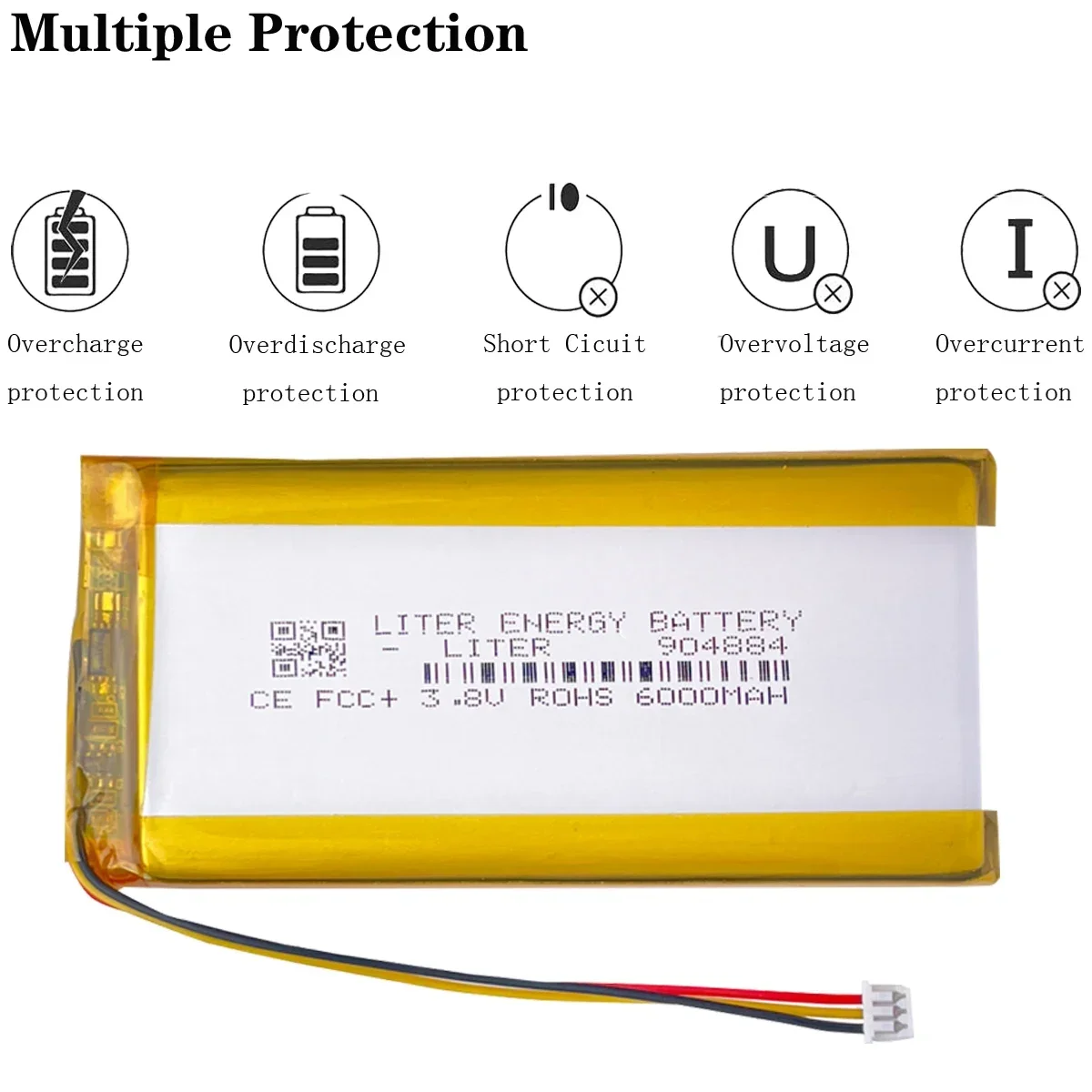 Replace 3.8V 6000mAh 904884 Lipo Battery For anbernic RG405V Game machine Open source handheld