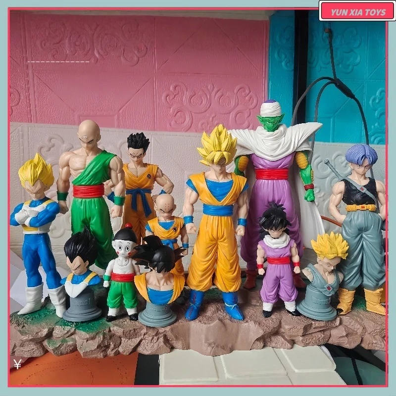 9 estilos Dragon Ball Gk Unlimited Z Warrior conjunto completo Gohan Goku Piccolo Trunks Kurilin figuras Manga escena colección modelo de juguete