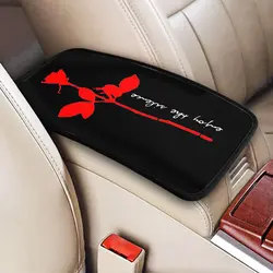 Leather Car Arm Rest Cover Mat Depeche Cool Mode Waterproof Center Console Cover Pad 80S Music Band Auto Accessories Interior