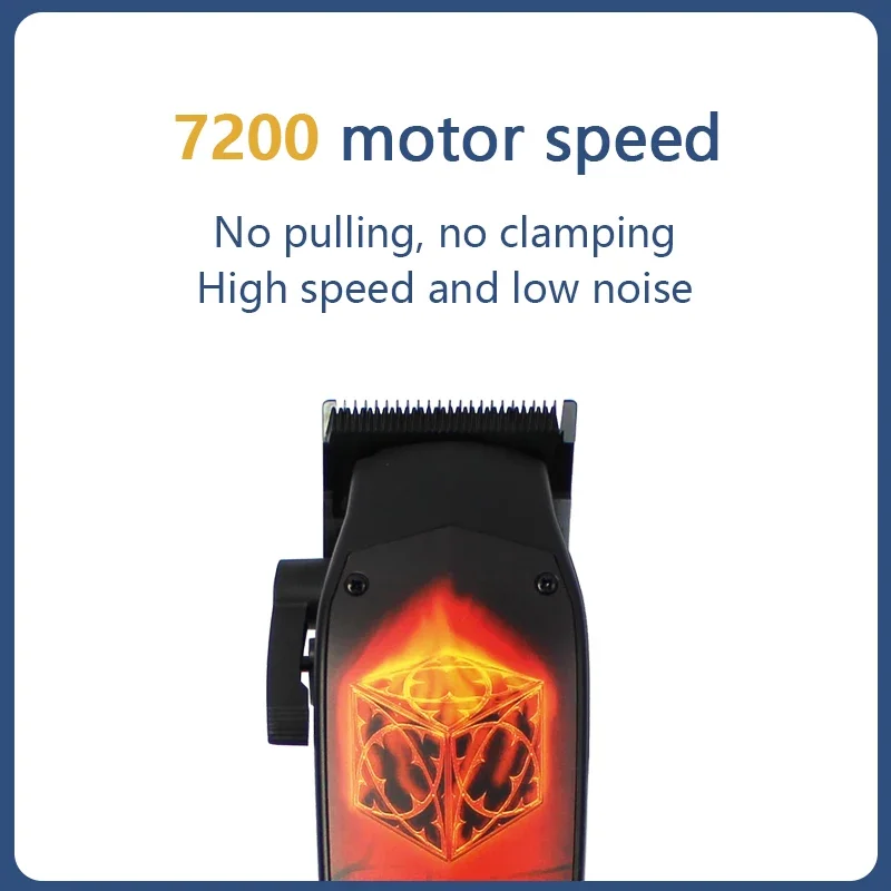 Madeshow-D0C USB Rechargeable Hair Clipper, Cordless Barber Clipper, Ceramic Blades for Man Salon