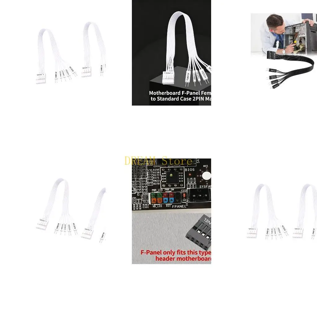 F_PANEL Split 2 Pin Power and LED Wiring Cable for Desktop Case Use Best Sale