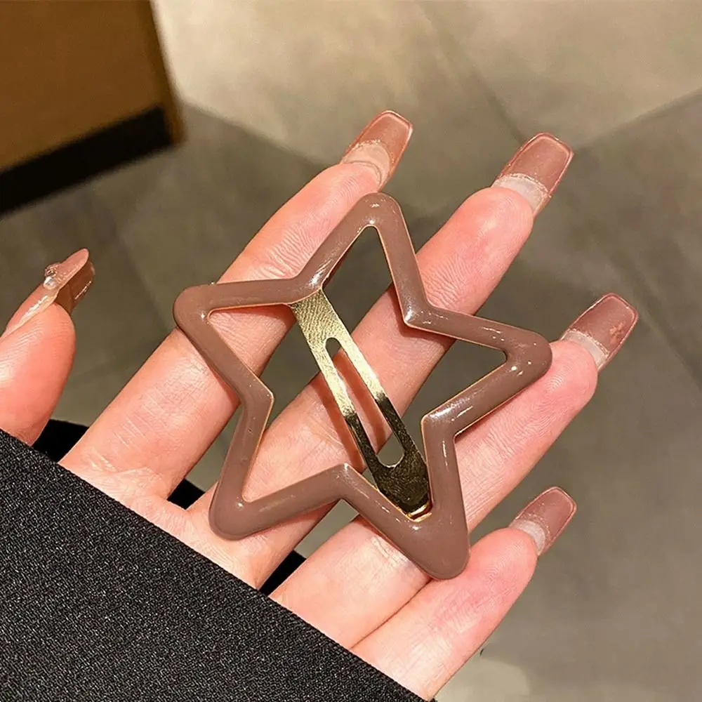 

Personalized Pentagonal Star Star BB Hair Clip Hollow Metal Side Barrettes Alloy Headwear Y2k Hairpin Girls