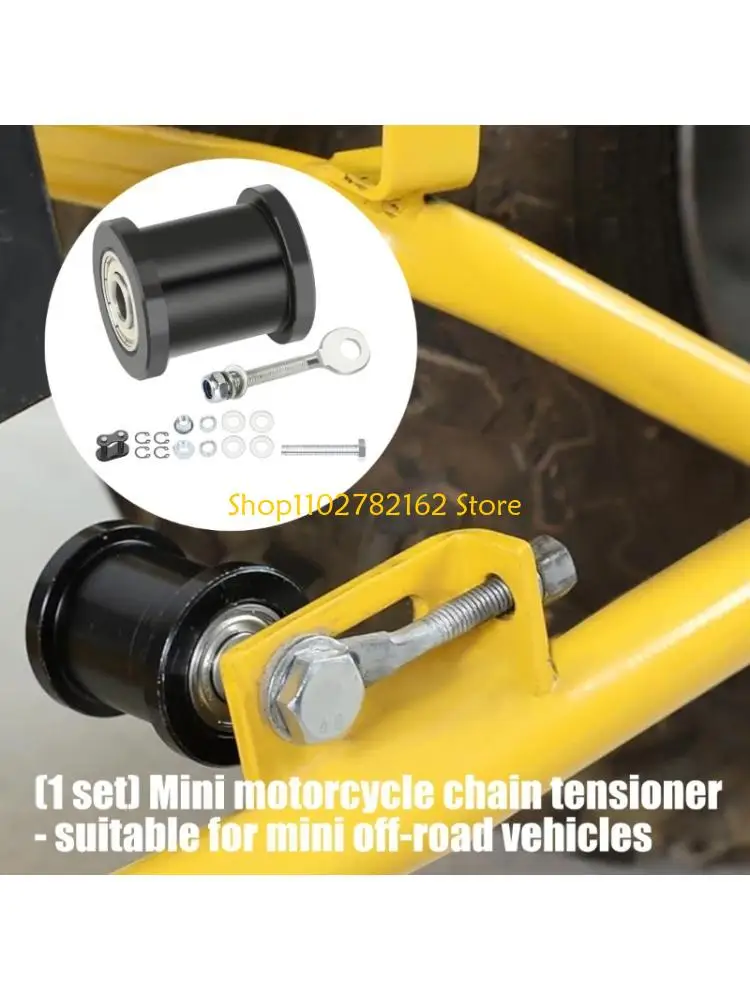 

547B Off Road Bike Chain Tensioner Easy Installation Replacement Chain Tensioner Adjuster with 1-3/4in Roller for Mini Bike