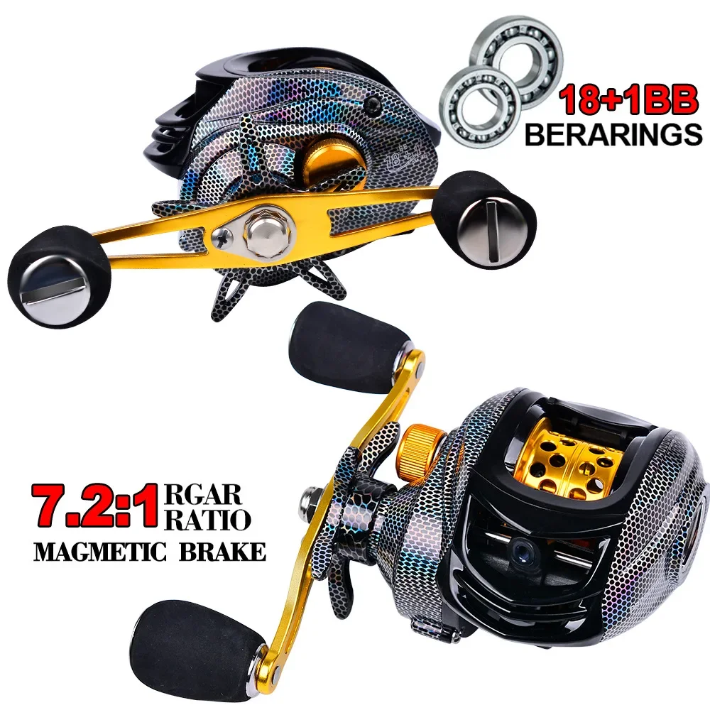 

2022 New Fishing Reel Max Metal water drop wheel 18+1 axis Lure fishing reel Micro object wheel sea fishing wheel