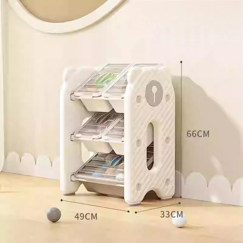 خزانة ألعاب أطفال سميكة من البلاستيك متعددة الدبوس منظم للحضانة/غرفة اللعب رف ألعاب الأطفال نظام تخزين آمن للأطفال #5