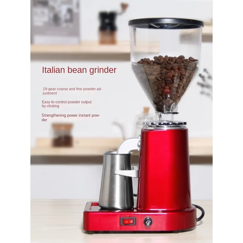 Stainless steel electric bean grinder, hand brewed coffee grinder, commercial and household espresso grinder