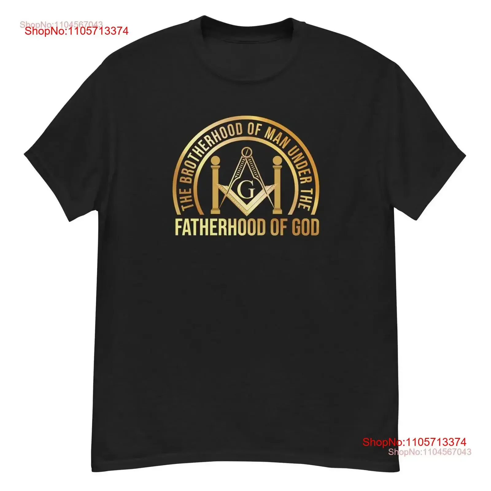 The Brotherhood of Man under Fatherhood God Freemason Mason Masonic T Shirt Unique for Freemasons vintage Washed Breathable