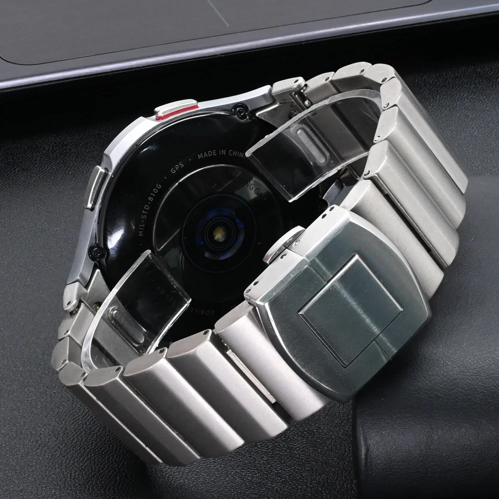 Titanium Strap for Samsung Galaxy Watch 4/5/6/7 44mm 40mm 316L Stainless Steel Buckle Band for Galaxy 6 Classic 47mm 43mm 5 Pro