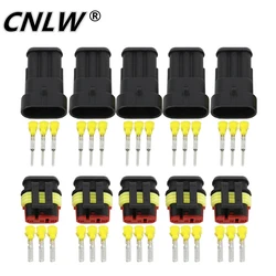 5 Sets 3 Pin 1.5 Connectors, DJ7031-1.5 Waterproof Electrical Wire Connector Plug,Xenon lamp connector Automobile Connector