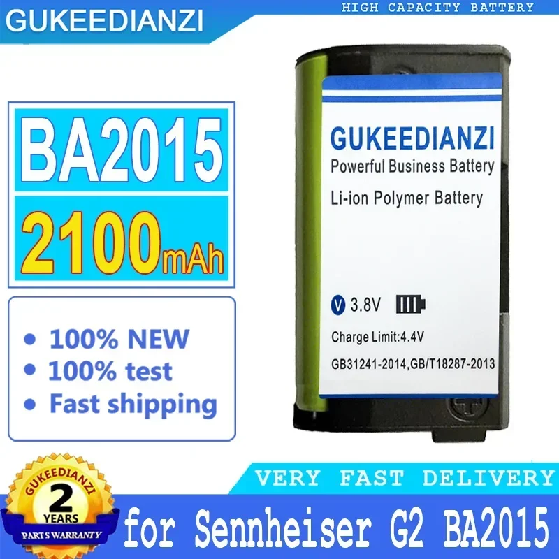 

Сменный аккумулятор большой емкости 2100 мАч для наушников Sennheiser G2 BA2015 Bluetooth, портативный аккумулятор