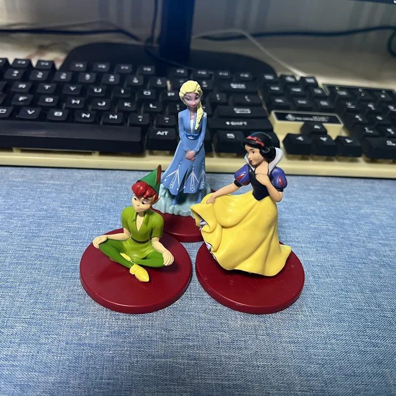 1Piece 6-9cm Disney, Peter Pan, Frozen, Princess Elsa, Frog Princess, Snow White Ornament Christmas gifts