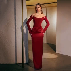 Thinyfull Formal Mermaid Prom Evening Dresses Strapless Long Sleeve Long Night Party Dress Women Cocktail Prom Gowns Customized