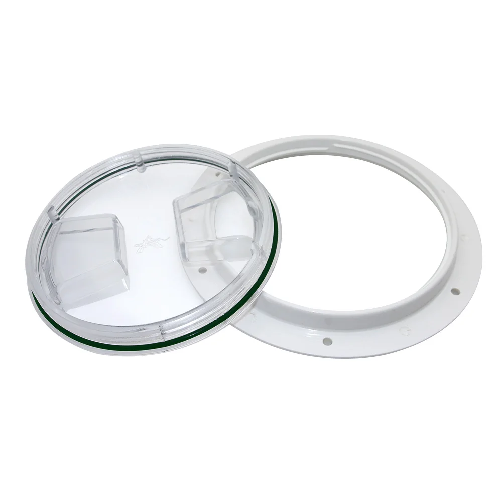 4 6 Inch Round Deck Plate Marine Boat Inspection Hatch Cover Plate Cut Out ABS Plastic Anti-corrosive Boat Deck Hatch Custom