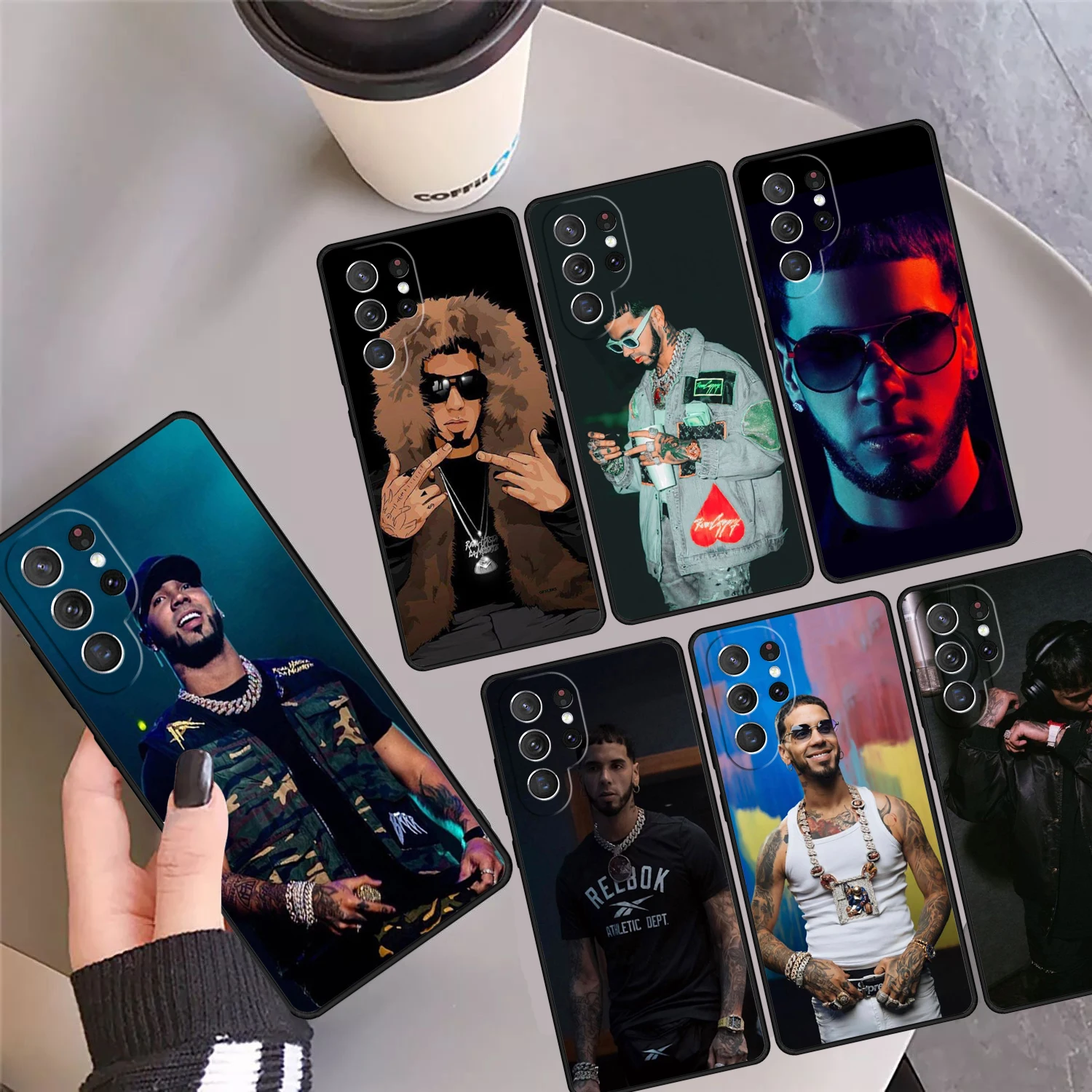 

Чехол для телефона Rapper Anuel AA, чехол для Samsung Galaxy S24 S25 Ultra 23 S22 Plus S21 FE S20 Note 10 Pro Note 20