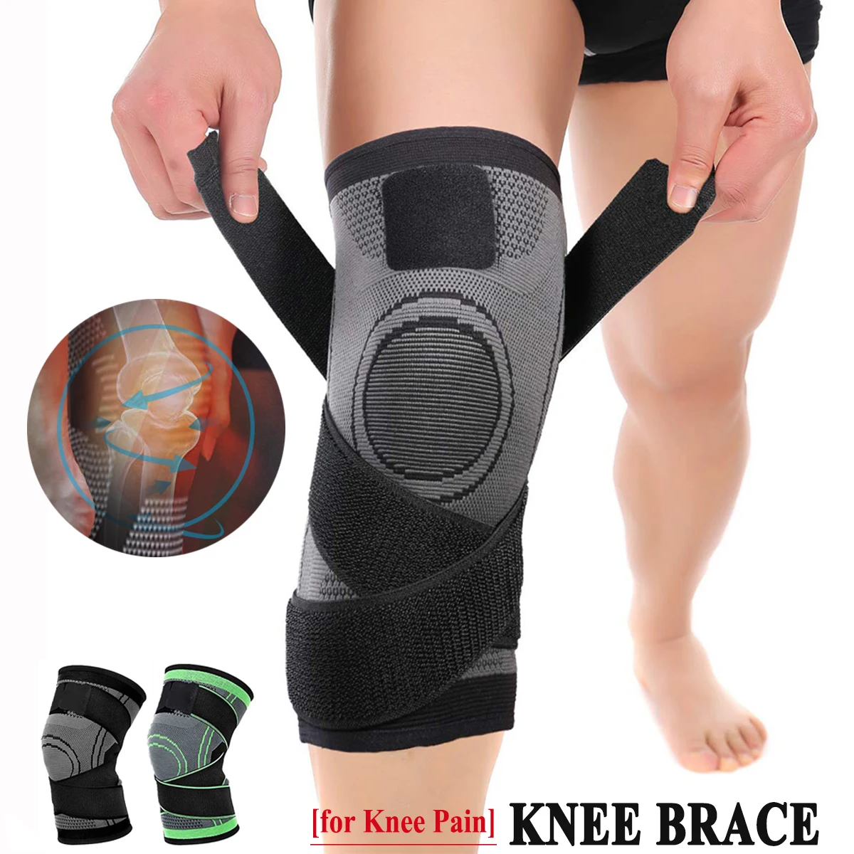 Professional Knee Brace for Knee Pain Men Women Knee Compression Sleeve Support for Running GYM Workout Sports Joint Pain Relif