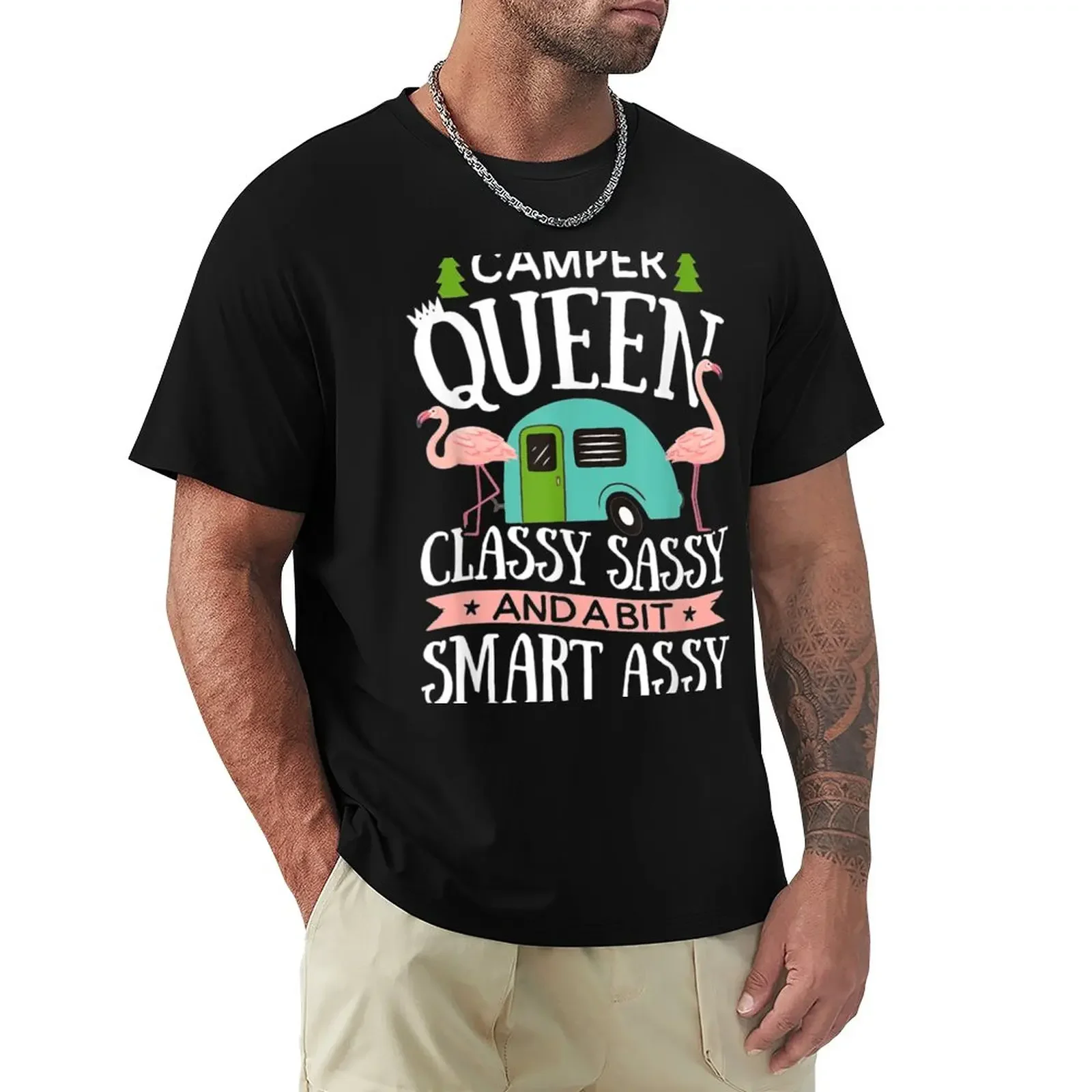 Camper Queen Classy Sassy Smart Assy T shirt Camping T-Shirt anime stuff anime clothes men graphic t shirts