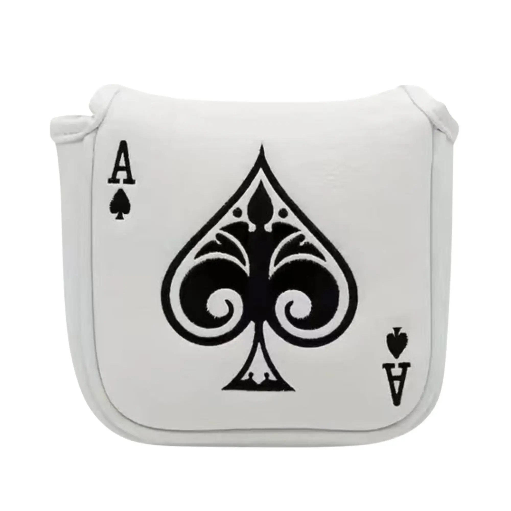 Golf Poker Ace White Mallet Putter Cover Funny Golf Mallet Putter Cover  ,Great Christmas Golf Accessories for Men Golfers Dad
