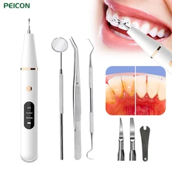 Ultrasonic Dental Calculus Remover Electric Tartar Eliminator Plaque Stains Remover for Teeth Ultrasound Dental Scaler Irrigator