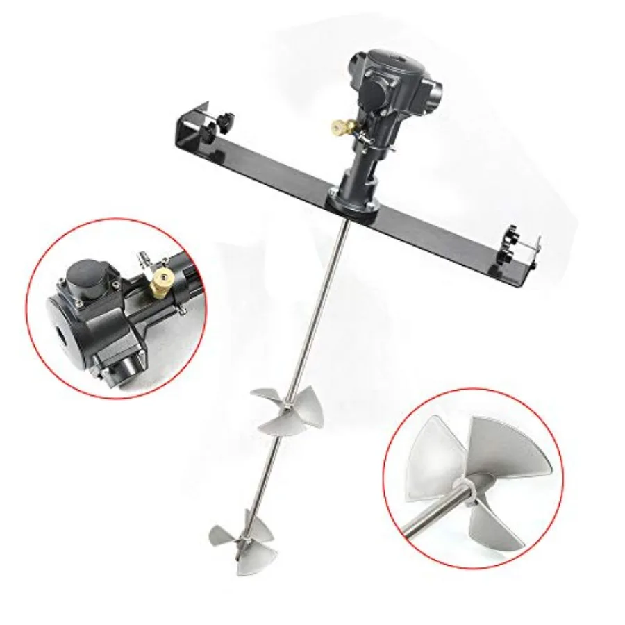 50 جالون هوائي المحرض شريط أفقي خلاط طلاء هوائي مع محرك 1/2 حصان الفولاذ المقاوم للصدأ انفصال طبل خلاط الهواء أ