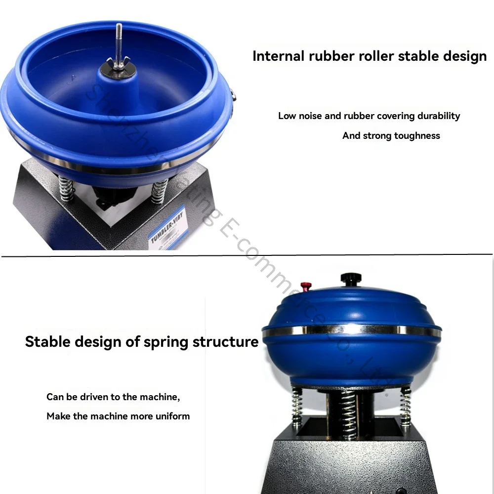 220v Vibration Polishing Machine Vibration Bucket Grinder Remove Burrs on The Edges of Jade Jadeite Metal Clean Surface Stains