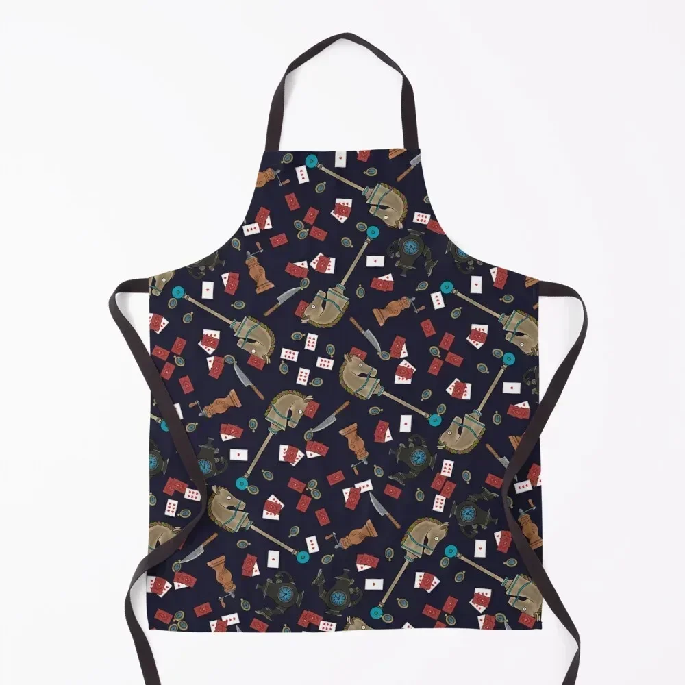 

Alice Madness Returns Pattern (Dark) Apron Chef Uniform Woman Waterproof For Woman Kitchen For Men Apron