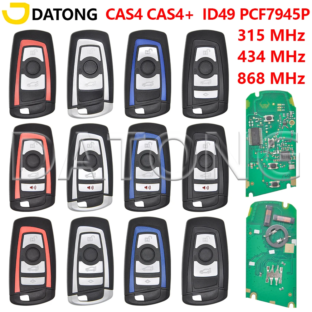Datong World Car Smart Key For BMW F 1 2 3 4 5 6 7 CAS4+ FEM System 315Mhz/433Mhz/868Mhz ID49 Chip Auto Remote Key Keyless Entry