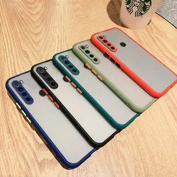Skin Feel Plastic Phone Case For Xiaomi Redmi Note 8 Pro Note 8 9 9s 10 10s 11S 11 Pro 4G Contrast button Shockproof Cover Cases