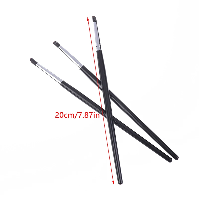 多目的眉毛口紅ブラシ黒シリコーンアイライナーブラシブレード使いやすいネイルペイントペン目整形メイク