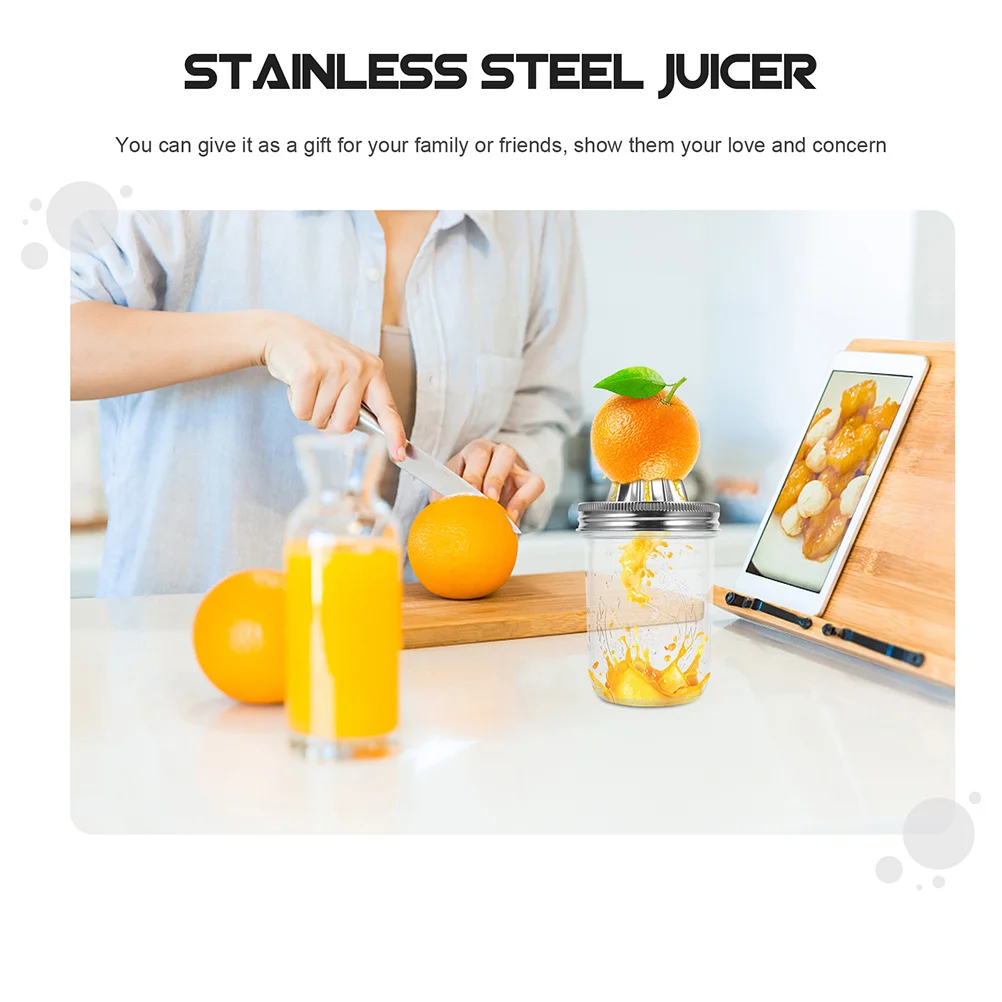 

2 шт. ручной пресс для лимонов, соковыжималка для цитрусовых из нержавеющей стали, фруктовый пресс для банок, портативный, легко моется, для домашней кухни