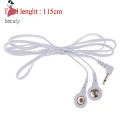 2 Buttons Electrotherapy Electrode Lead Wires Cable For Tens Massager Connection Cable Massage Relaxation 2.5/3.5mm