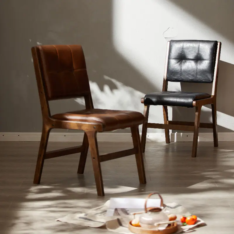 Wooden Designer Dining Chairs Minimalist Comfortable Luxury Office Dining Chairs Living Room Vanity Muebles Library Furniture