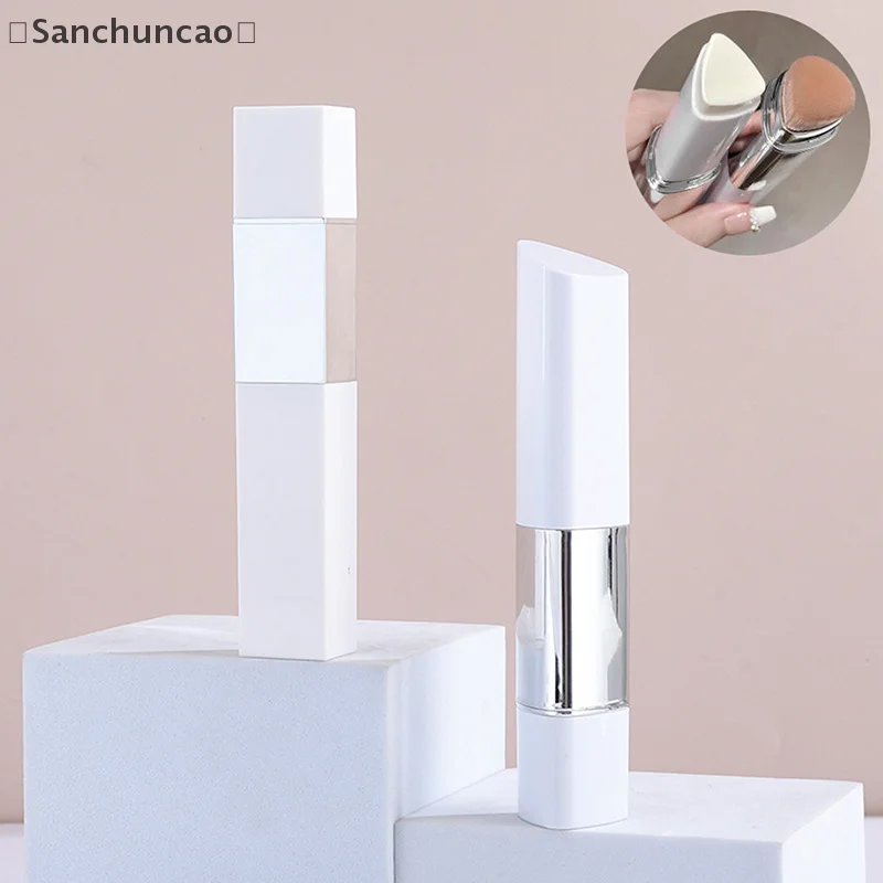 〔San〕2IN1 Foundation Stick Empty Ointment Tube Brightens Concealer Stick Repeatable Filling Container Cosmetics Makeup Tool