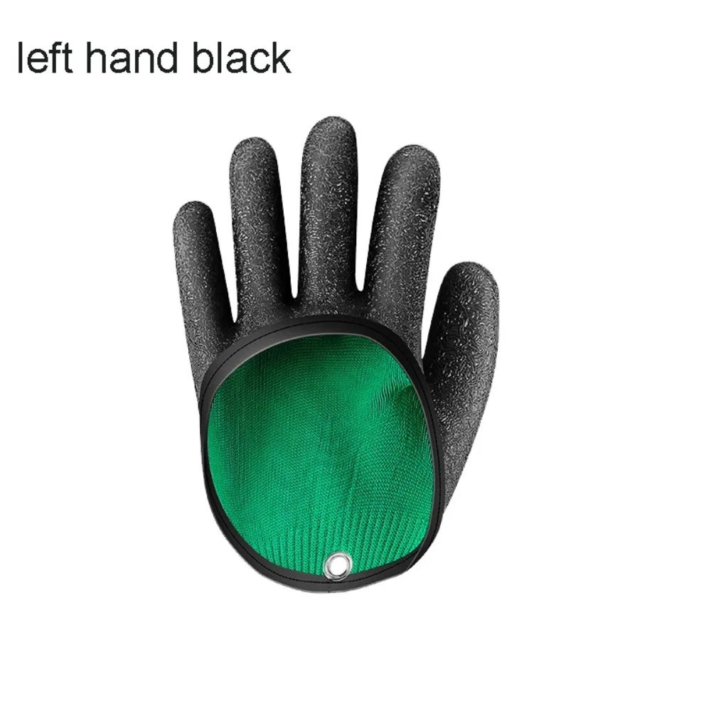 Waterproof Fish Catching Latex Gloves Wear-resistant Anti Slip Fishing Puncture Proof Gloves Left/Right Hand Full Finger