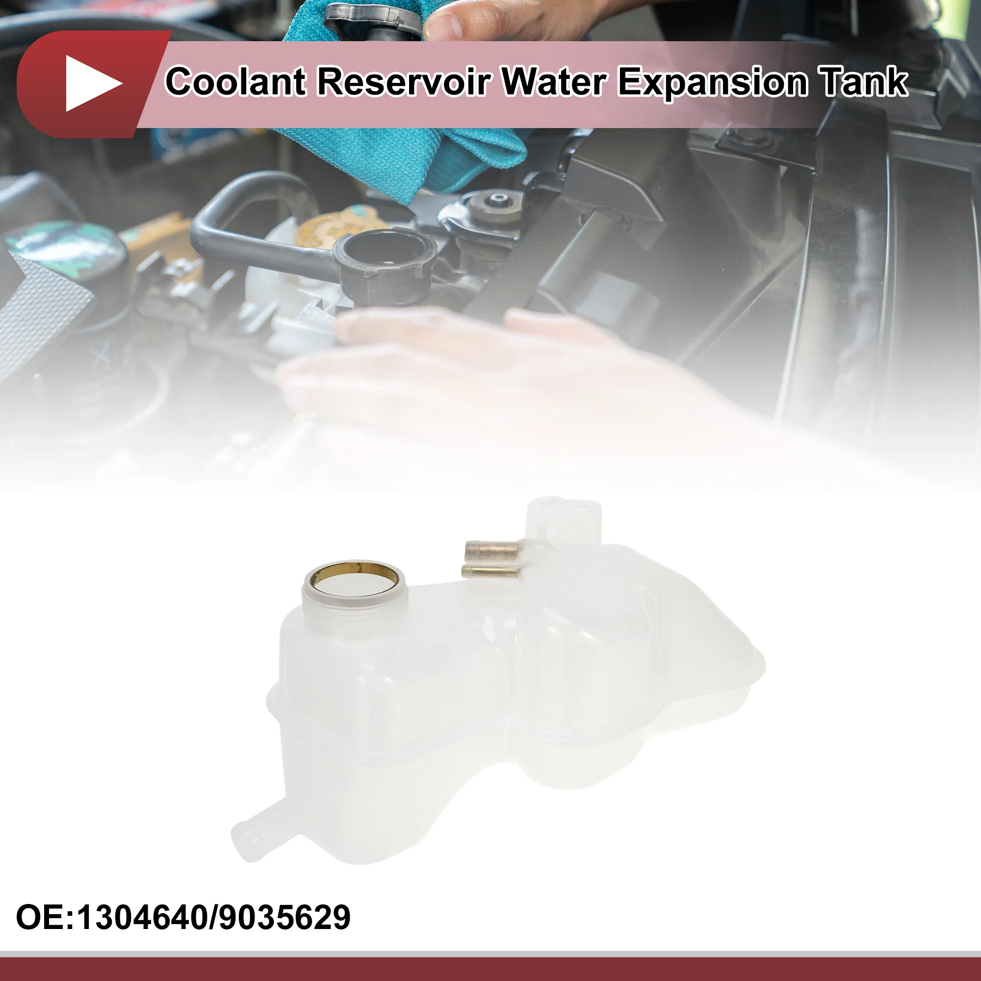 

UXCELL Резервуар охлаждающей жидкости двигателя Расширительный бак для воды для Opel Calibra Vectra для бутылки охлаждающей жидкости Vauxhall No. 1304640 / 9035629