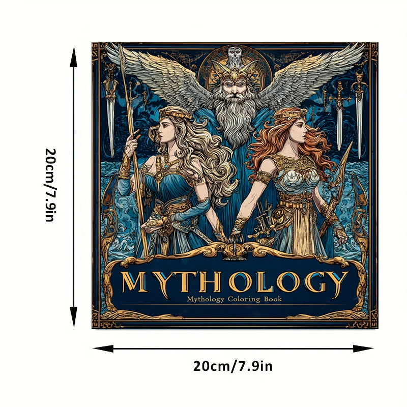 28 صفحة كتاب تلوين على طراز الأساطير الأصلية للبالغين | كتاب التلوين، لوازم الرسم لعيد الميلاد وعيد الشكر #2