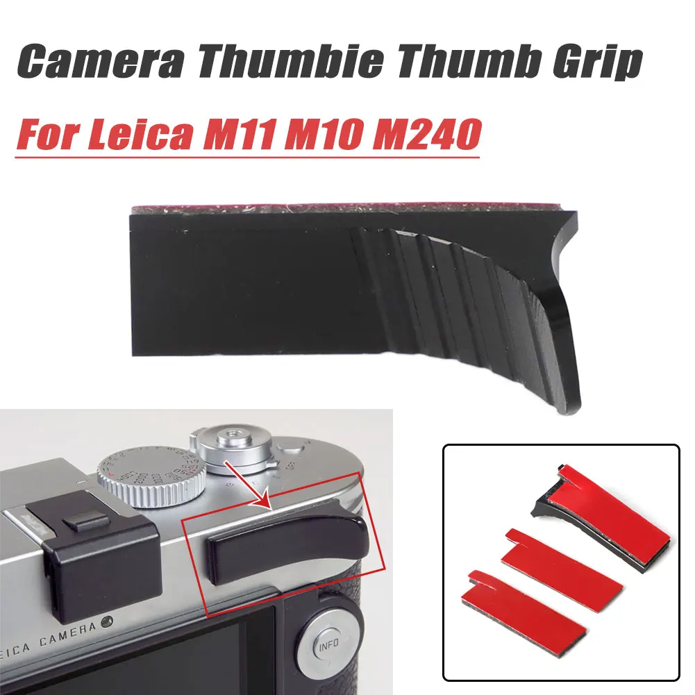 For Leica M11 M10 M240 Camera Thumbie Thumb Grip with Double-sided Tape Black High Quality 6061 Aluminum Alloy