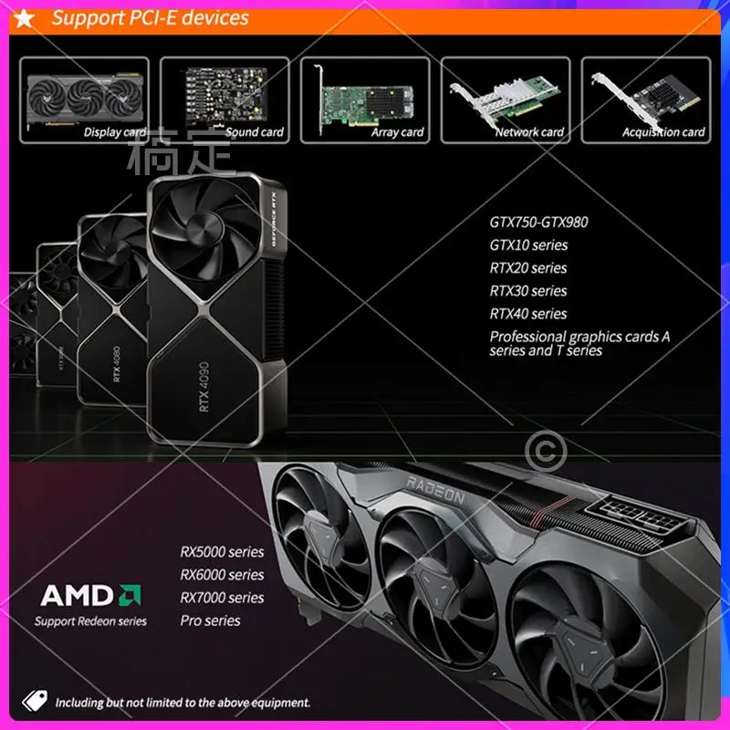 

AP-Oculink Graphics Card Docking Station Ocup4v2 PCI-E4.0 Redriver Chip Support For /AMD/ Series Graphics Cards Durab