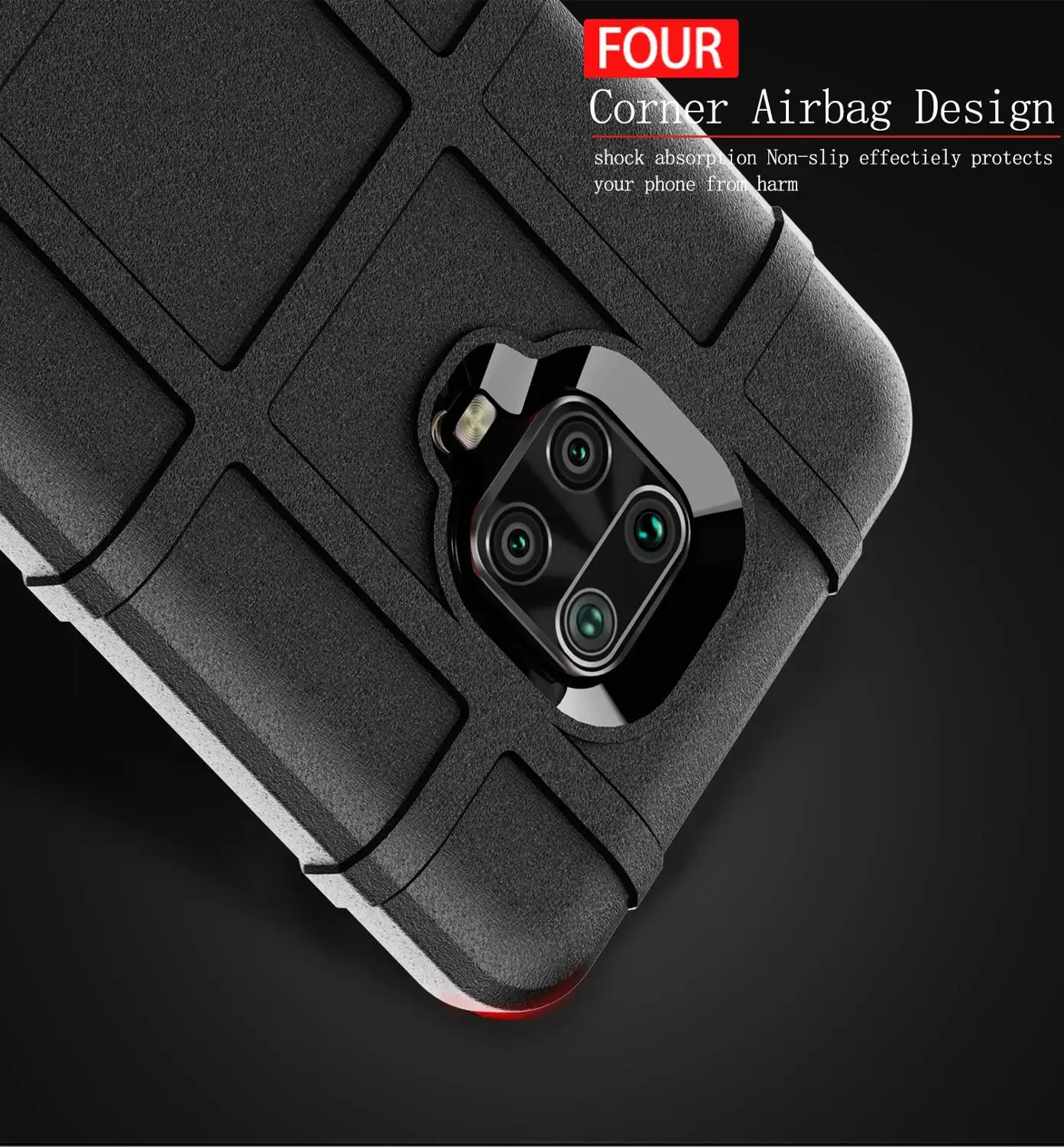 Funda a prueba de golpes, funda protectora resistente para teléfono Xiaomi Redmi Note 8 9 Pro 9S 9C, Fundas de silicona TPU suave