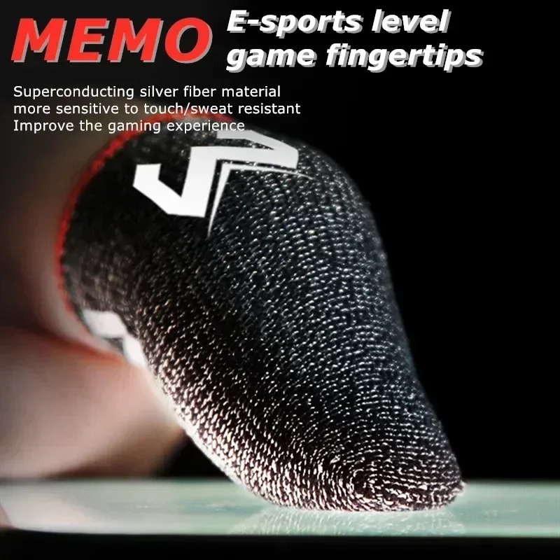 1/2/3 Pair MEMO Silver Fiber Gaming Finger Sleeve for PUBG Game Finger Cover Sensitive Touch Screen Sweatproof Fingertips Gloves