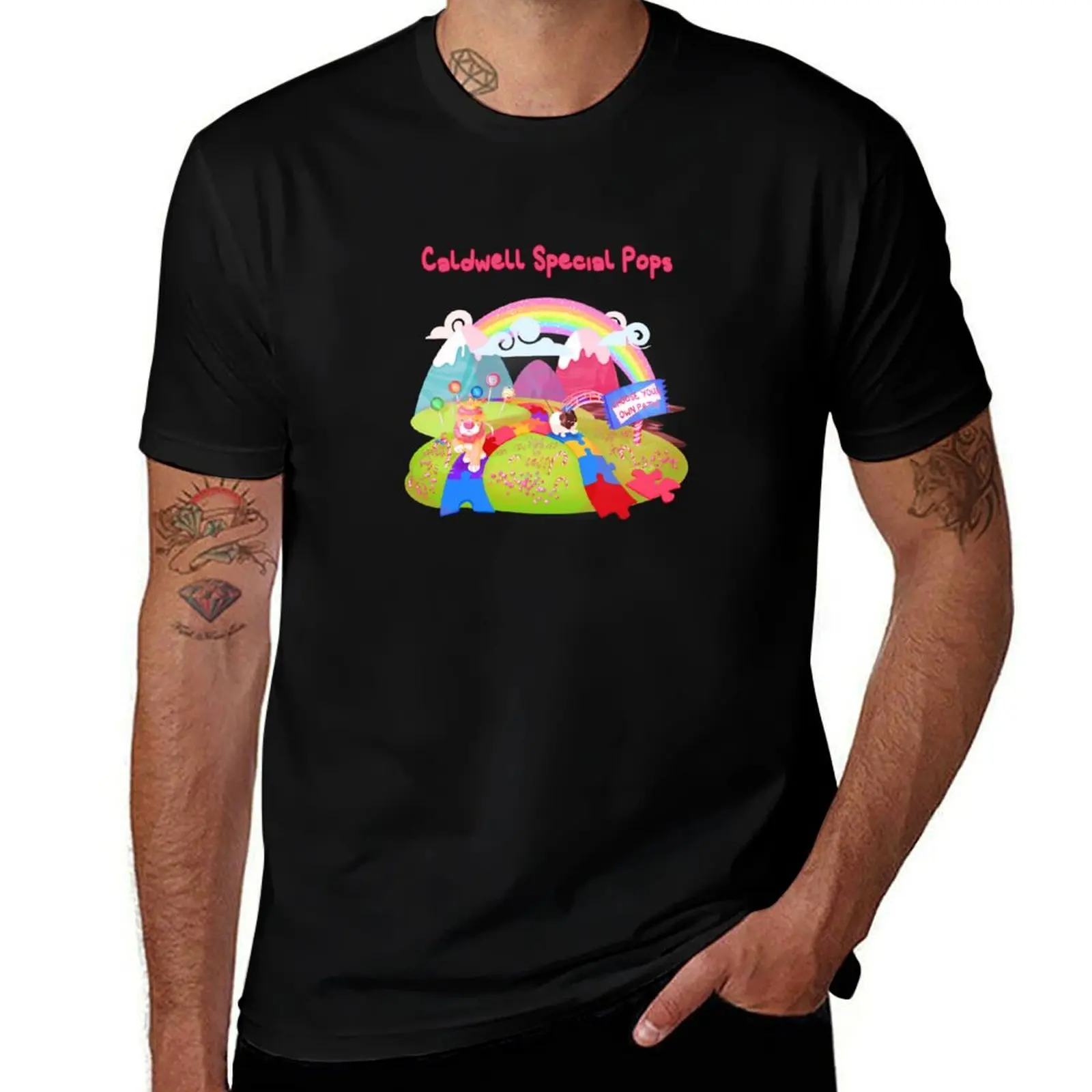 Caldwell pops T-Shirt Art Pattern Printed Casual Top T-Shirt