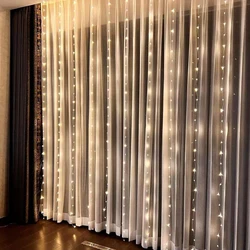 6/4/3m USB Vorhang Lichterketten 8 Modi Lichterkette Schlafzimmer nach Hause Weihnachts baum Girlande Licht Hochzeit Weihnachts ferien Dekor