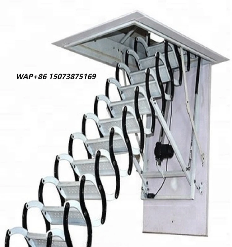 S - Bend Reinforced Folding Stair Electric Loft Ladder