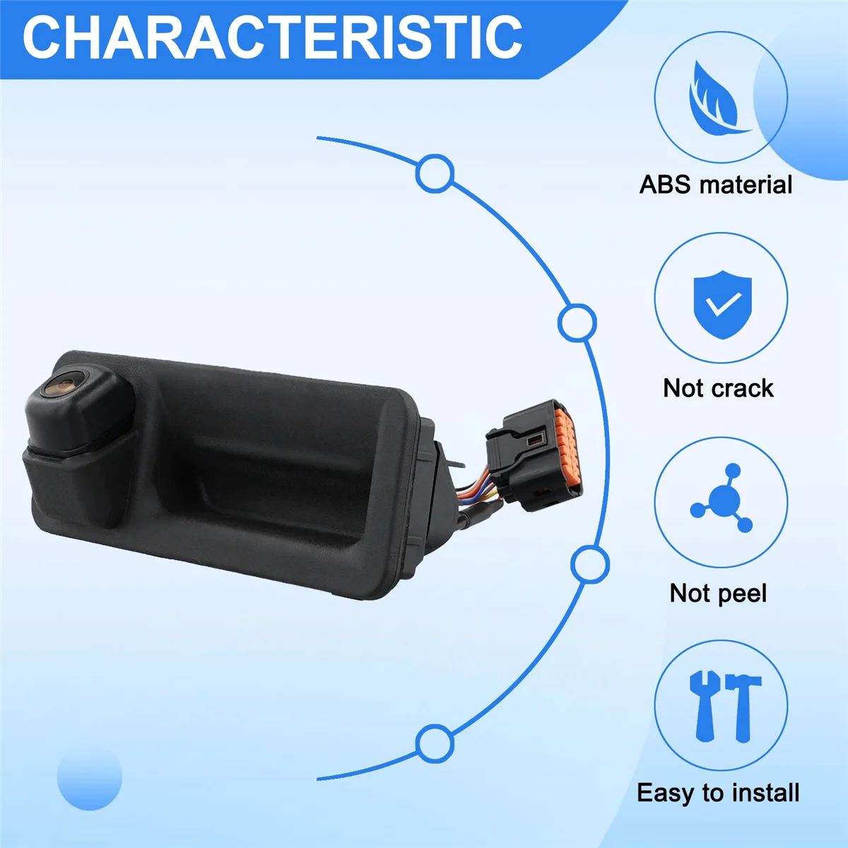 

#535Q 99240-D9000 New Rear View Camera Reverse Camera Parking Backup Camera with Handle for Kia Sportage 2020-2022 (Black)