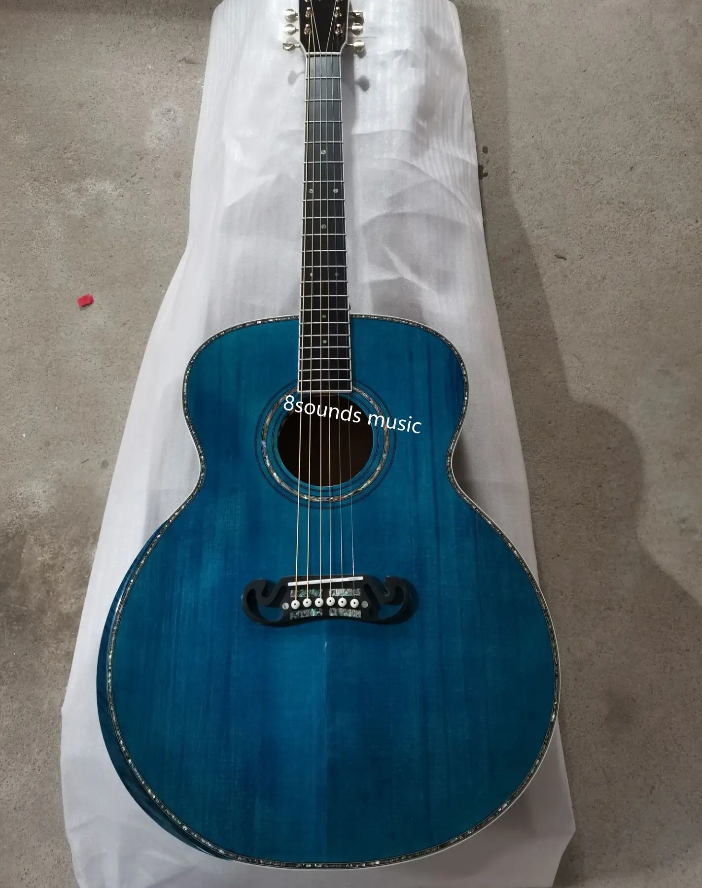 

free shipping custom AAA acoustic guitar Jumbo Parlor body blues flame maple mini acoustic electric superior Guitarra